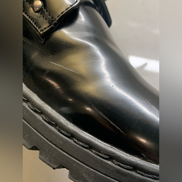 Dirty Laundry ~ Black Lace-up Combat Boots Lug Soles Y2K 90s Size 9 - Picture 13 of 17